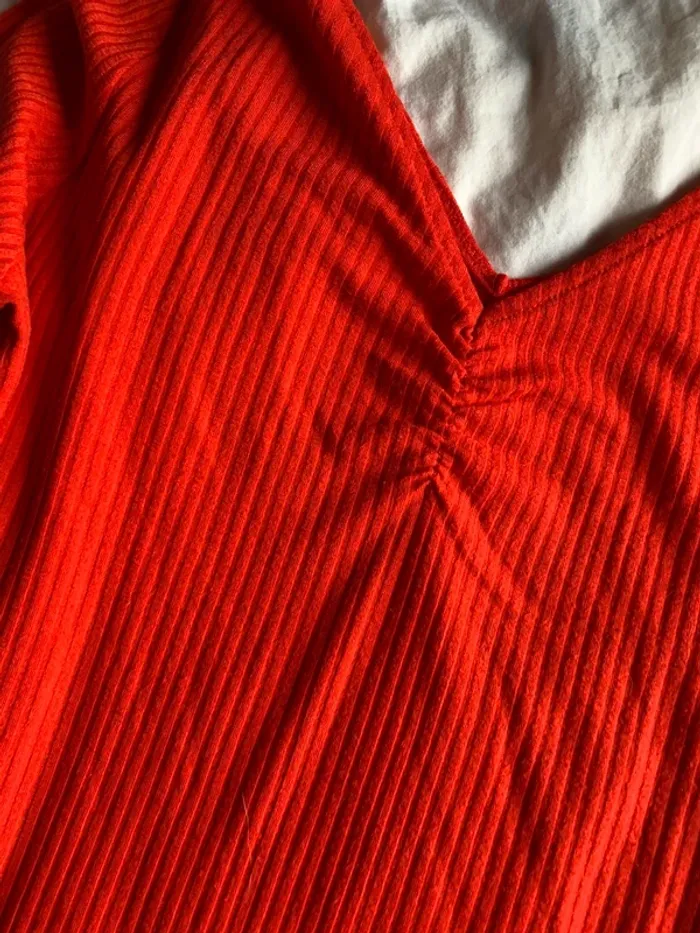 T-shirt à manche longues rouge - photo numéro 2