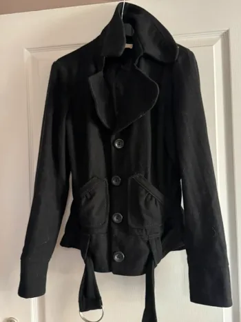 Veste caban épaisse avec ceinture style perfecto