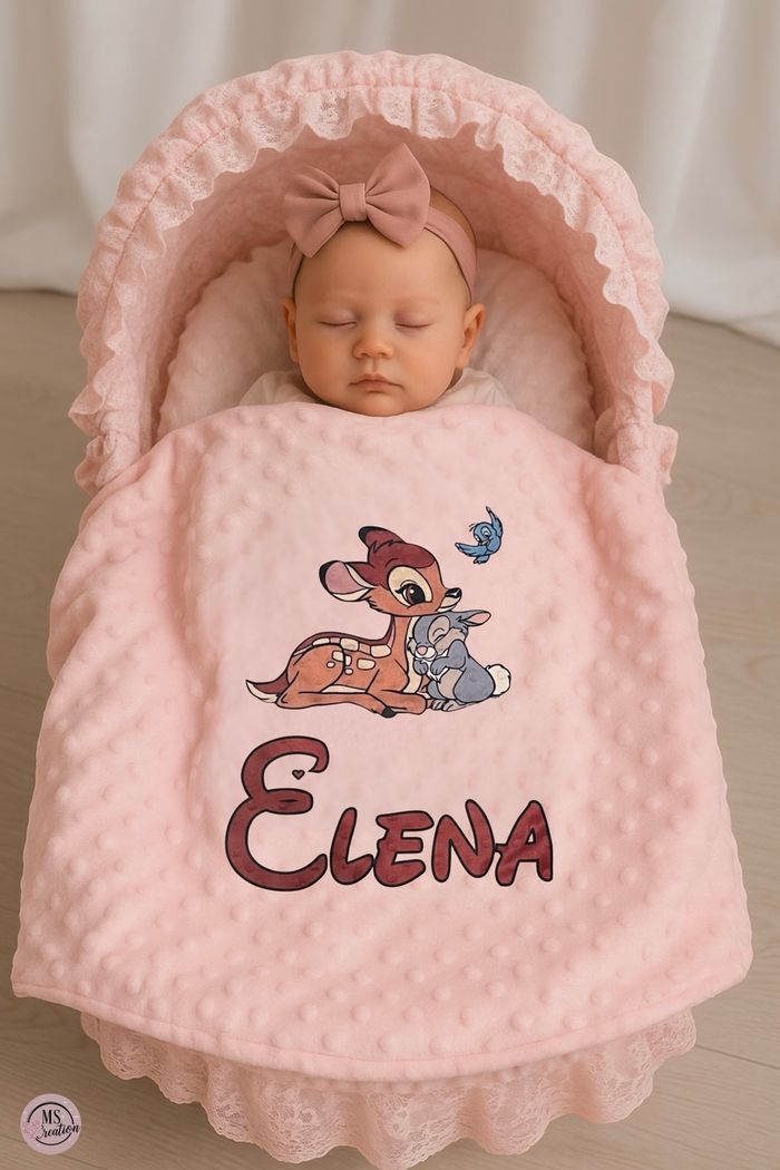 Couverture bambi panpan personnalisé