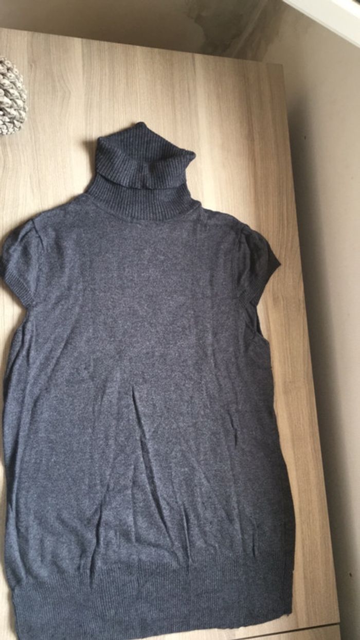 Pull manches courtes gris Chine T2