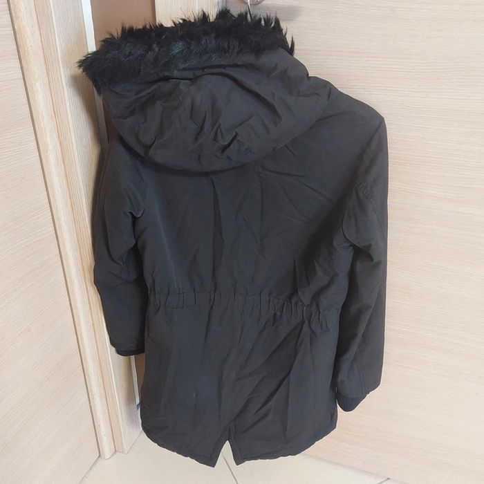 Manteau trenchs noir chaud avec capuche fille - photo numéro 3