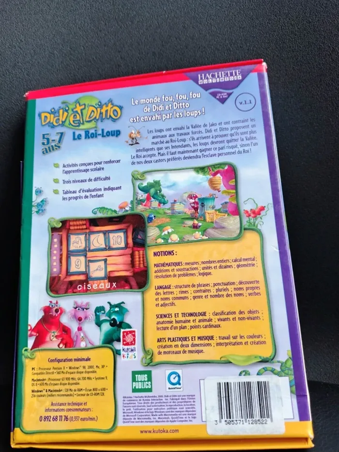 Didi et ditto le roi loup 5 7 ans kutoba kids hachette multimédia cd rom pc et mac - photo numéro 2