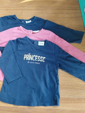lot de 3 maillots manches longues 18 mois