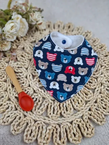 Bavoir bandana Petits ours 0/9 mois