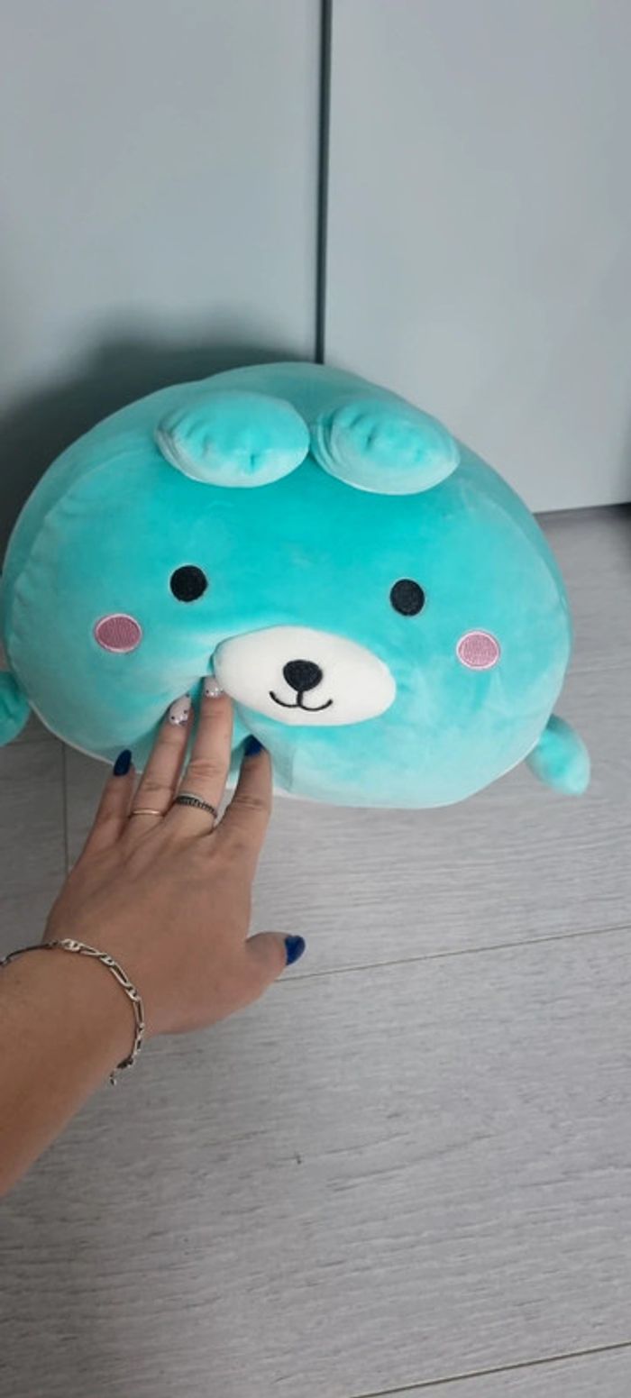 Grosse peluche moelleuse bleu - photo numéro 2
