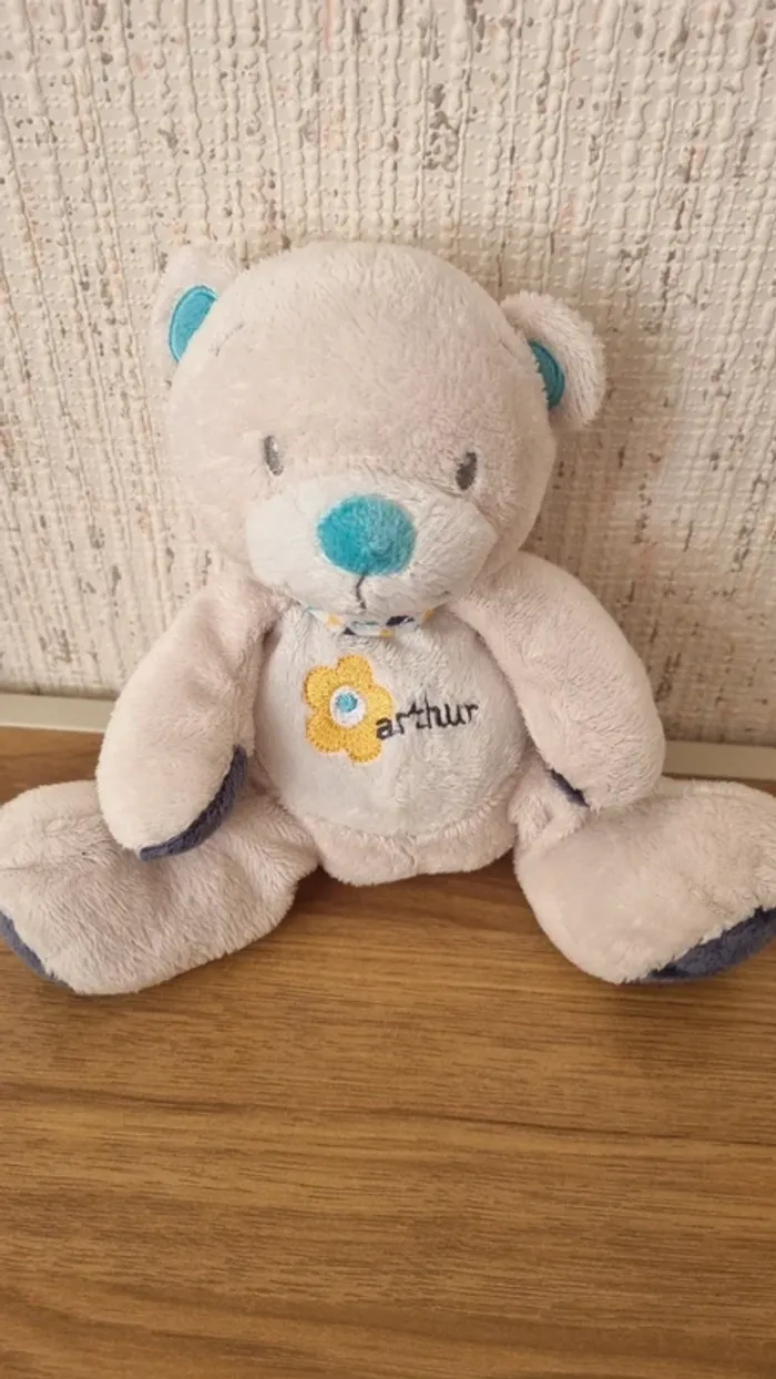 Peluche doudou ours - Arthur et lola - photo numéro 2