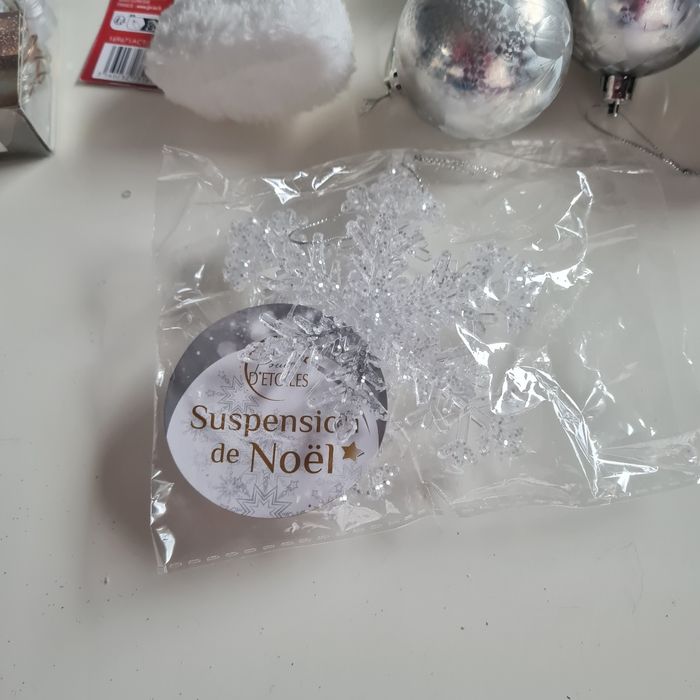 Magnifique lot de décorations de noel argenté - photo numéro 8