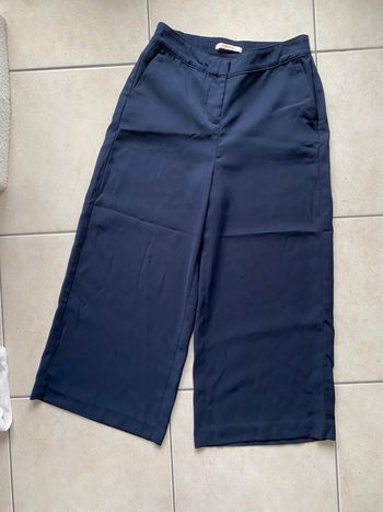 Pantalon carotte femme marine Camaïeu