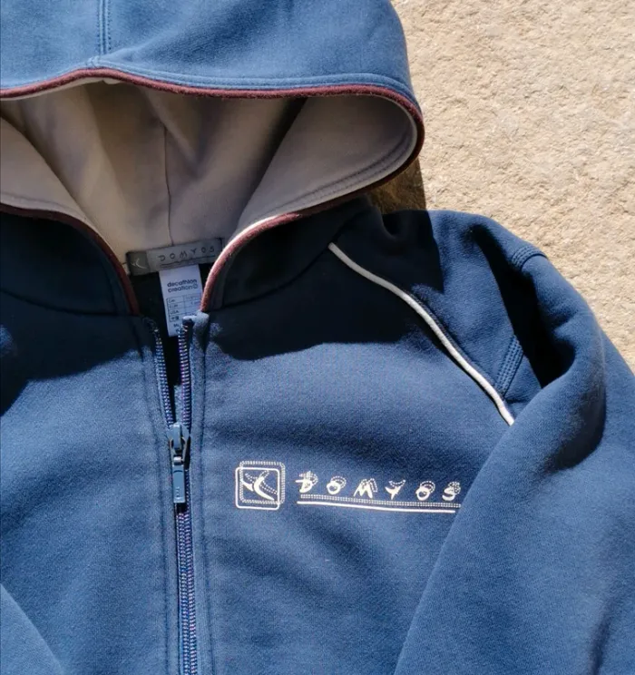 Sweat gilet zippé à capuche domyos 5 ans - photo numéro 2