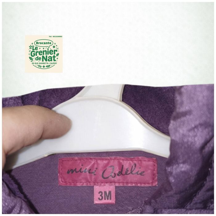 Blouson violet 3 mois - photo numéro 2
