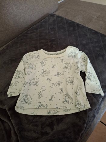 Tee-shirt manche longue 0/3 mois