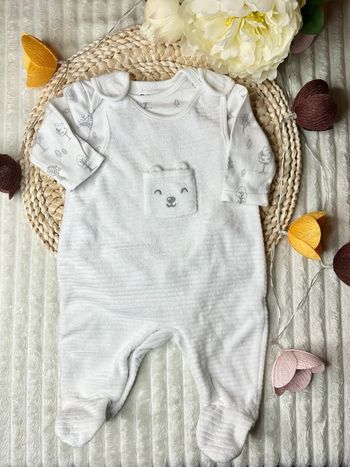 Ensemble 2 pièces blanc C&A 2-3 mois 