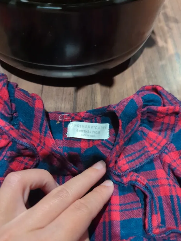 Blouse à carreaux 9m - photo numéro 3