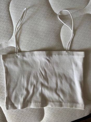 Top court à bretelles blanc Zara