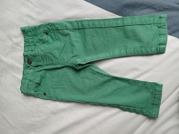 Pantalon Vert Vif TAO Tape à l'Œil Bébé 9 Mois / 71 cm - Type Jean Chino