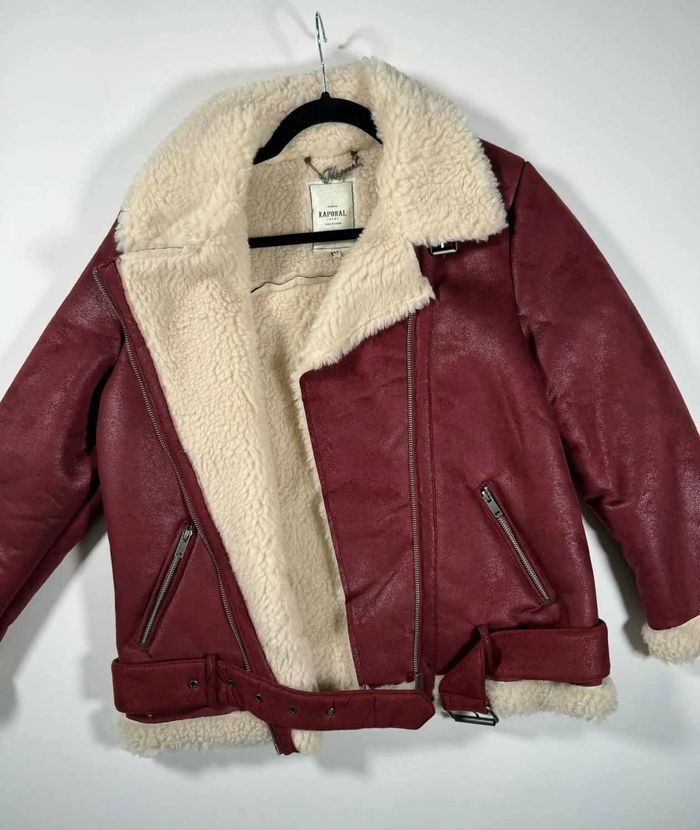 Sublime blouson aviateur en suédine Kaporal taille M Neuf avec étiquette - photo numéro 2