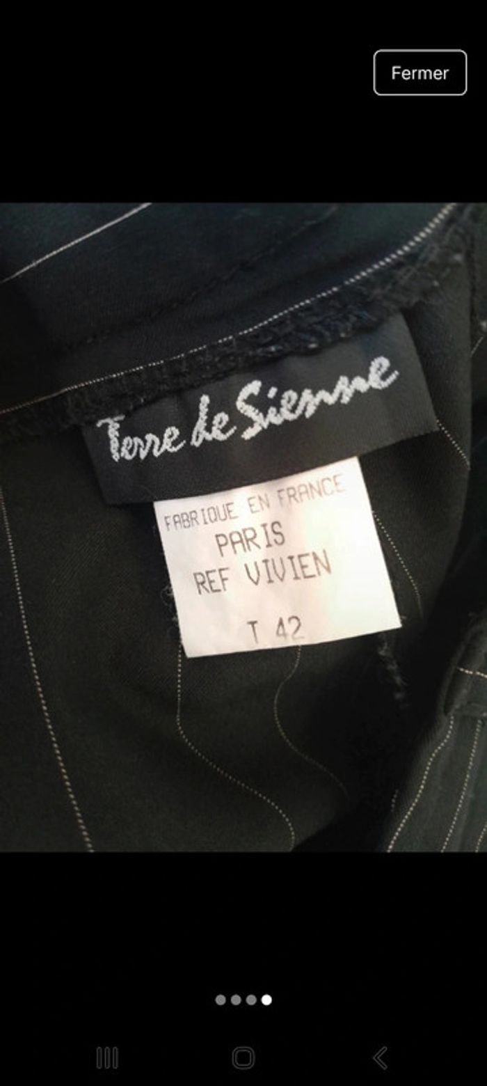 Pantalon à rayures 💫Terre de sienne💫taille 42 - photo numéro 3