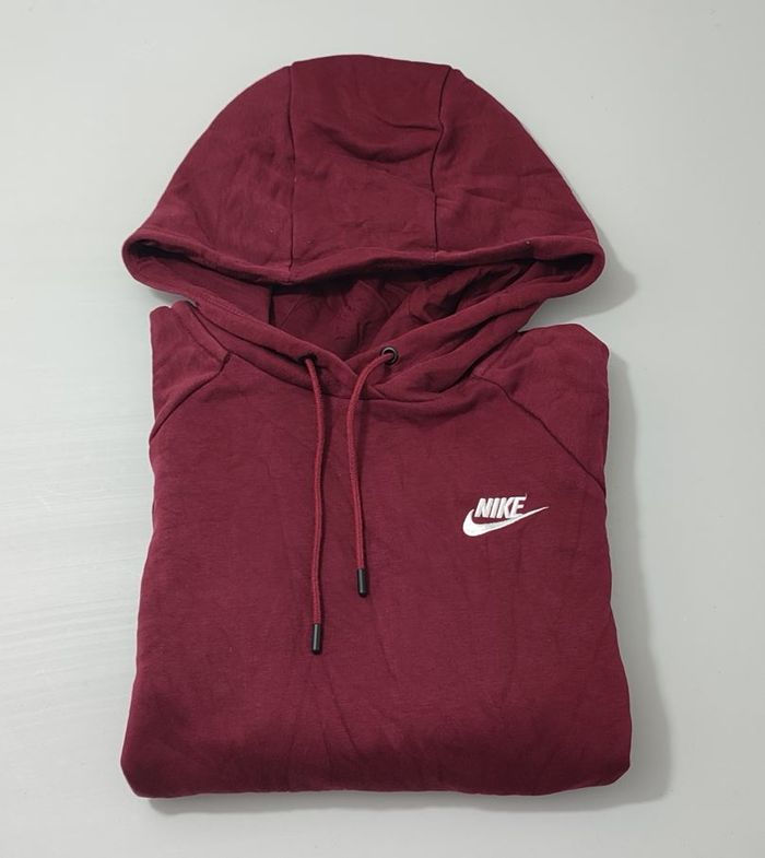 Vêtement vintage de marque Pull Sweat à capuche Nike rouge bordeaux M #D84