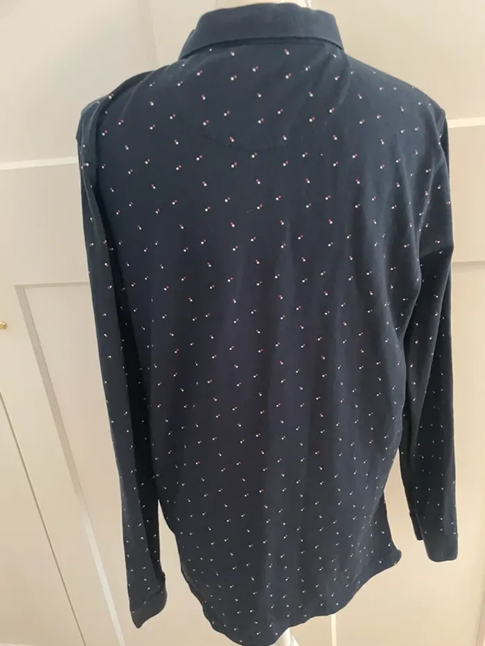 Polo bleu marine motif taille L deluxe - photo numéro 3