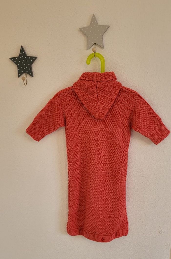 Nid d'ange/ Combinaison en maille - gigoteuse - fait main - coloris Rose - photo numéro 5