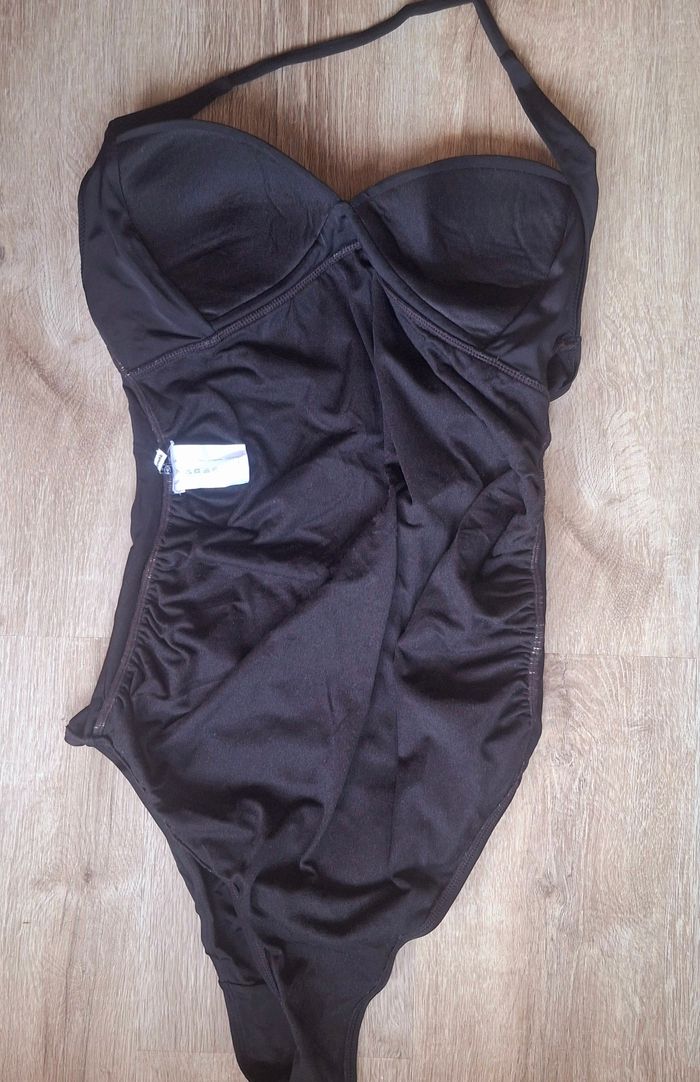 🩱MAILLOT de BAIN de Grossesse 1 pièce NOIR Taille 40 LA HALLE - photo numéro 3