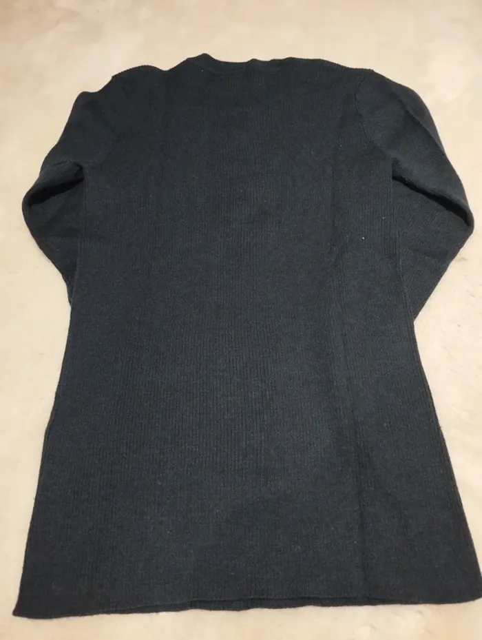 Pull bleu marine à boutons H&M S - photo numéro 2