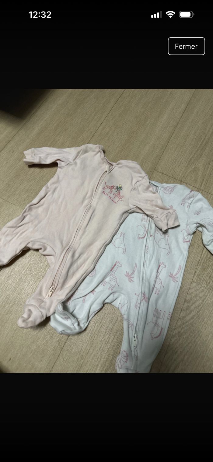 Lot de pyjamas bébé filles 0-3 mois - photo numéro 8