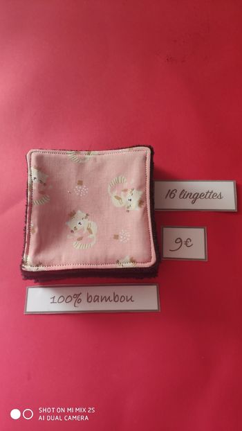 16 lingettes lavables, neuf