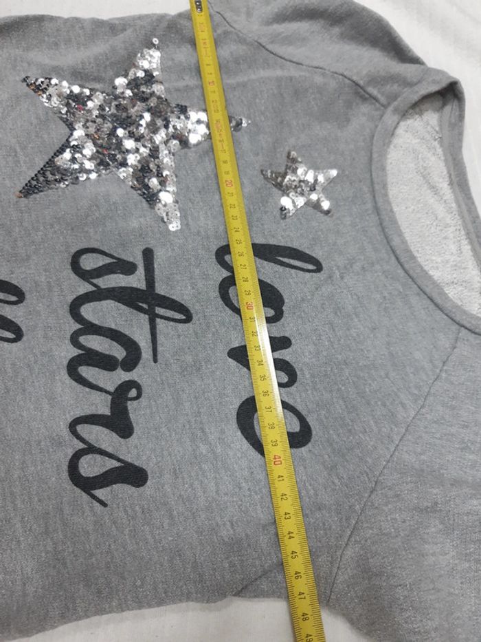 Pull gris étoiles - photo numéro 6