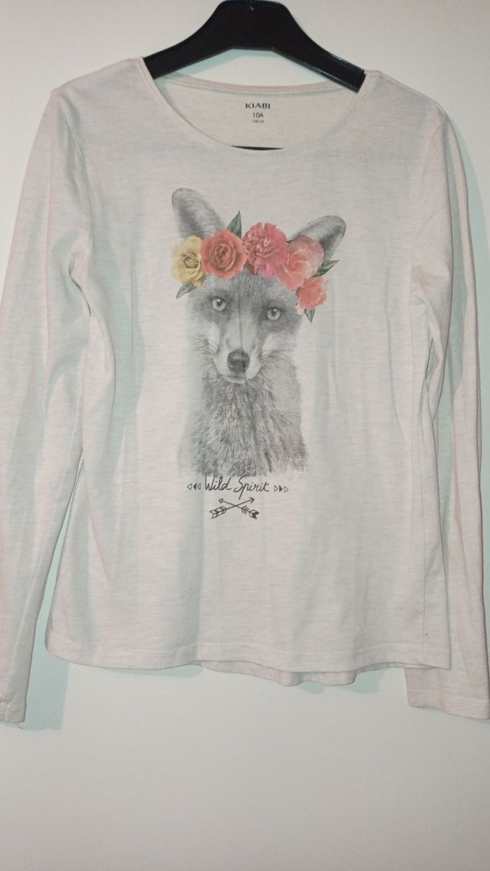 T-shirt fantaisie fille loup, KIABI, taille 10 ans