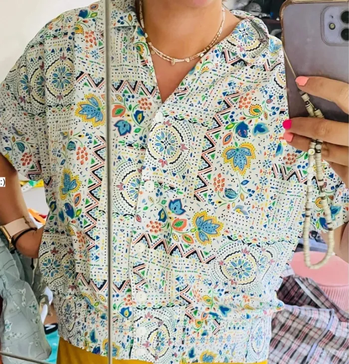 Blouse légère vintage femme taille 46 - photo numéro 2