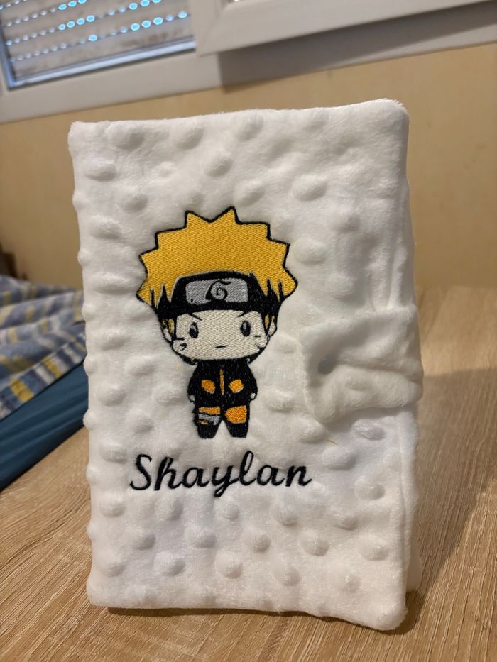 Protège carnet  blanc personnage