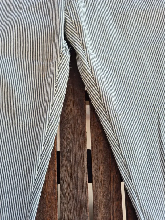 Pantalon rayé stretch T.42 - photo numéro 4