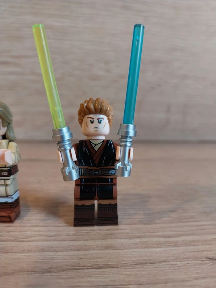 Figurines type lego custom Jedi Obiwan et Anakin Skywalker star wars - photo numéro 3