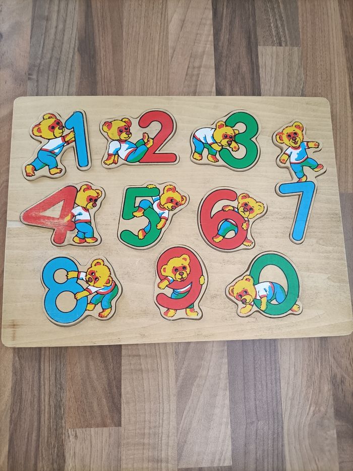 Puzzle à formes bébé chiffres - photo numéro 1