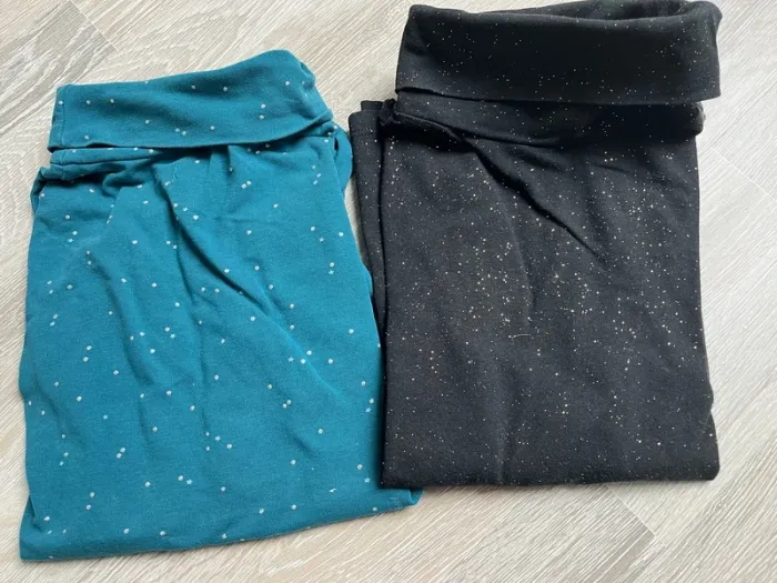 Lot de 2 cols roulés pailletés