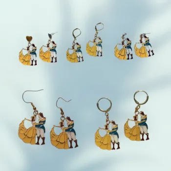 Boucles d’oreilles Belle & la Bête – 5 attaches au choix !🌹