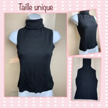 Top sans manche col roulé - Taille unique
