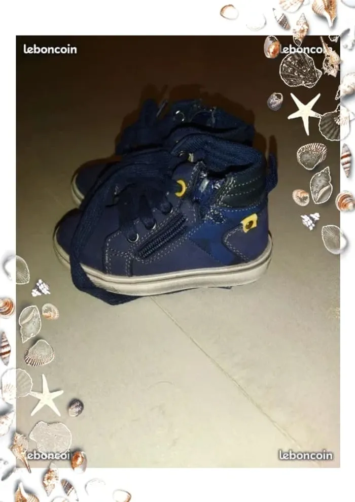 Chaussures montantes bottines bleues creeks taille 21 - photo numéro 5