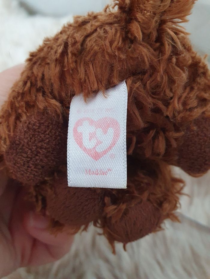 Peluche  chien marron ty - photo numéro 3