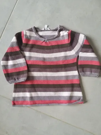 Pull coloré à rayures en 2 ans