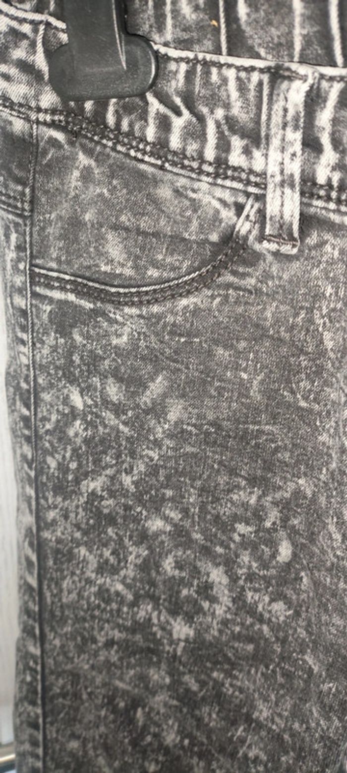 Jegging effet délavé noir gris - photo numéro 4