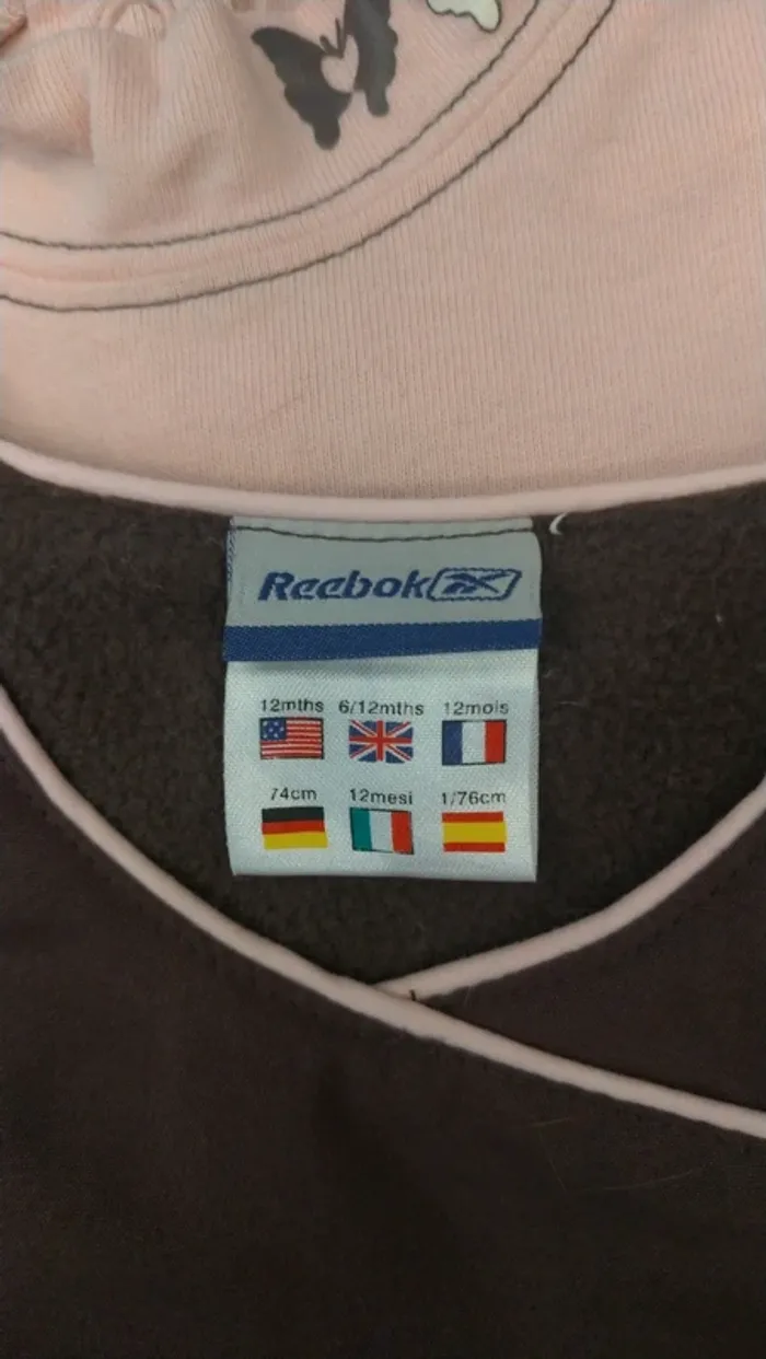 Ensemble robe polaire et t-shirt manches longues Reebok - photo numéro 3