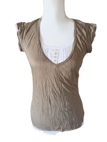 Tee-shirt manches courtes taupe
