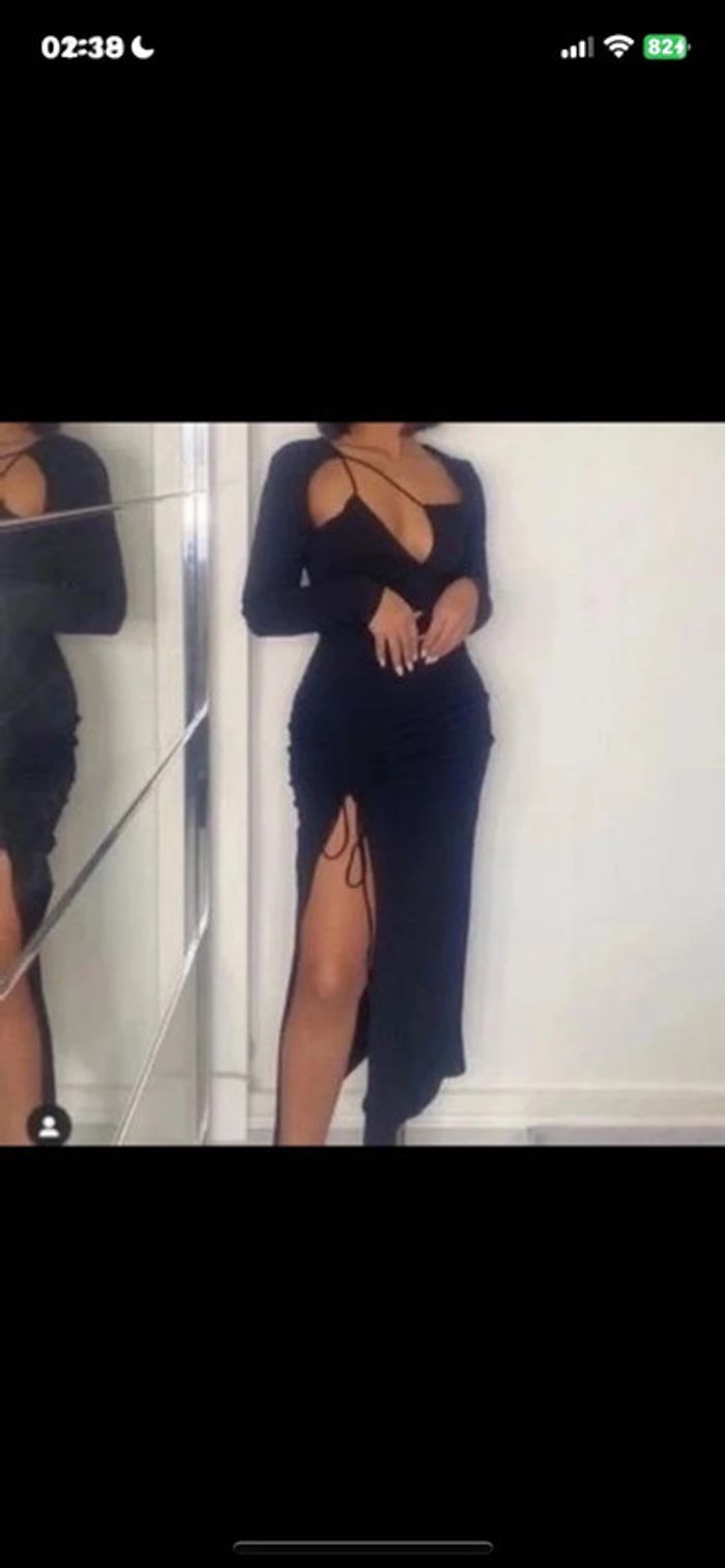 Belle robe longue noir sexy Zara taille M - photo numéro 7