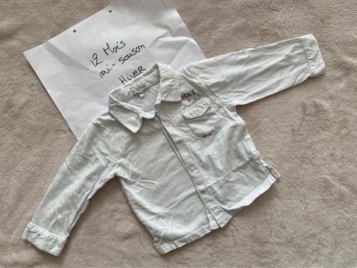 Lot de 2 T-shirts manches longues - Fruit de ma passion, In extenso - 12 mois - TBE - photo numéro 5