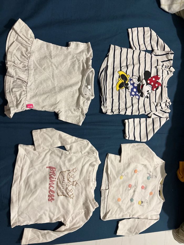 Lot de 4 pulls fins fille T6/9 mois