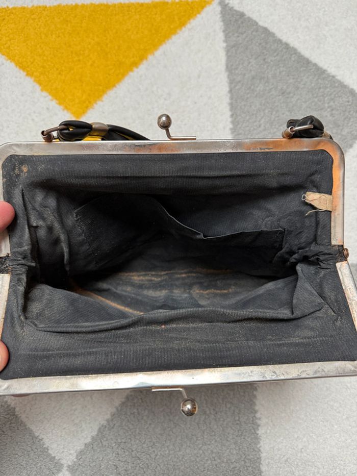 Sac à mains en cuir vintage - photo numéro 3
