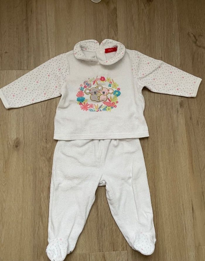 Pyjama Tissaia blanc 12 mois