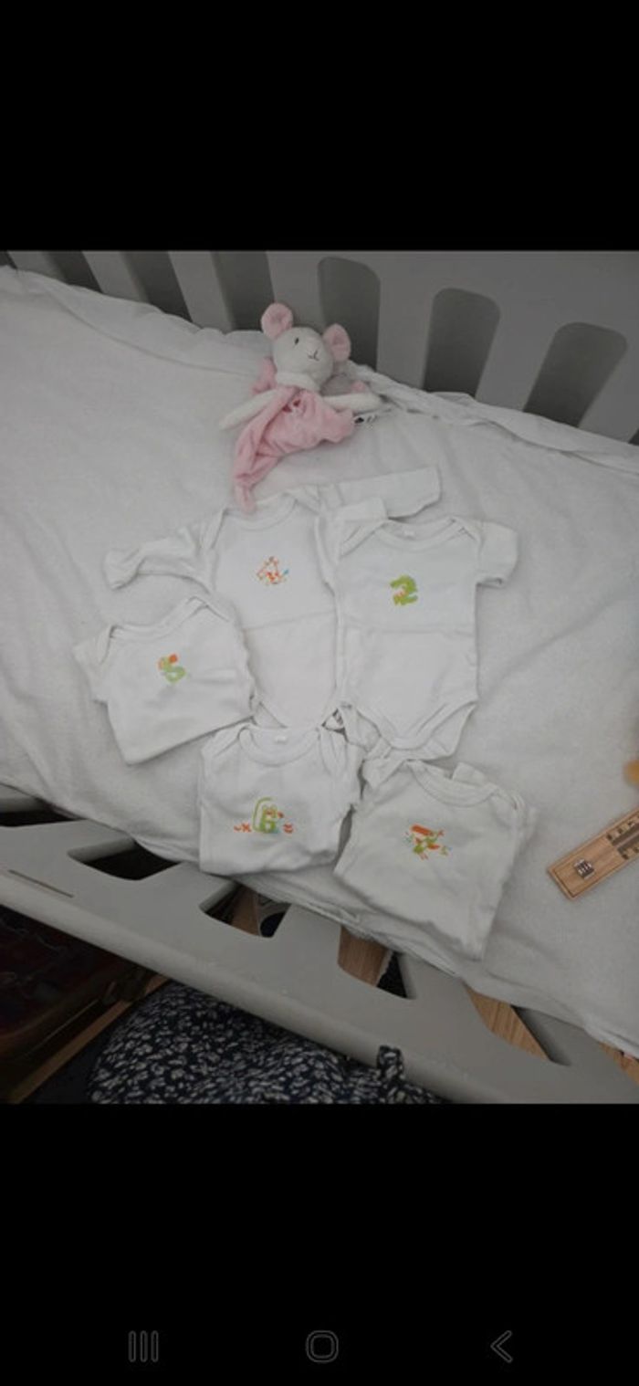 Lot 5 body manches longues taille 56 cm mixte garçon fille 🥰